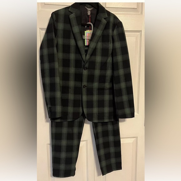 Houston White Set 2 pieces Plaid Blazer And Pant Size S /30x30 - Picture 4 of 10